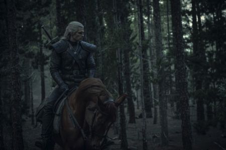 Geralt of Rivia on a horse